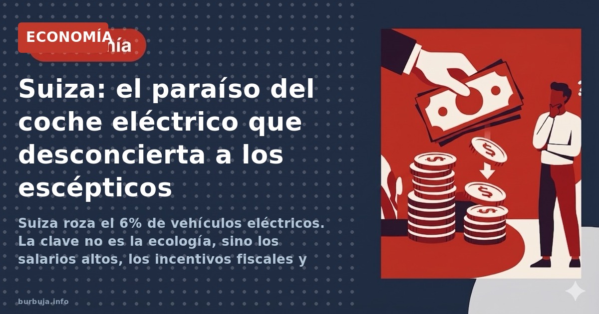 Suiza roza el 6% de vehículos eléctricos. La clave no es la ecología, sino los salarios altos, los incentivos fiscales y un p