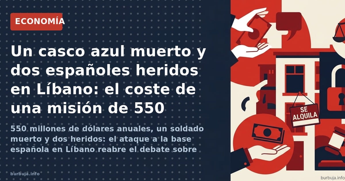 550 millones de dólares anuales, un soldado muerto y dos heridos: el ataque a la base española en Líbano reabre el debate sob