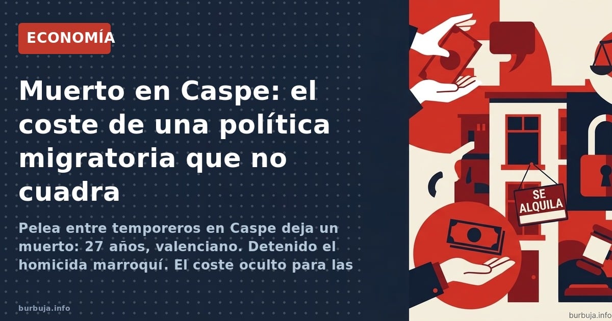 Pelea entre temporeros en Caspe deja un muerto: 27 años, valenciano. Detenido el homicida marroquí. El coste oculto para las 