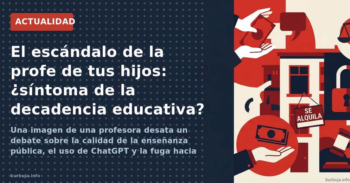Una imagen de una profesora desata un debate sobre la calidad de la enseñanza pública, el uso de ChatGPT y la fuga hacia cole