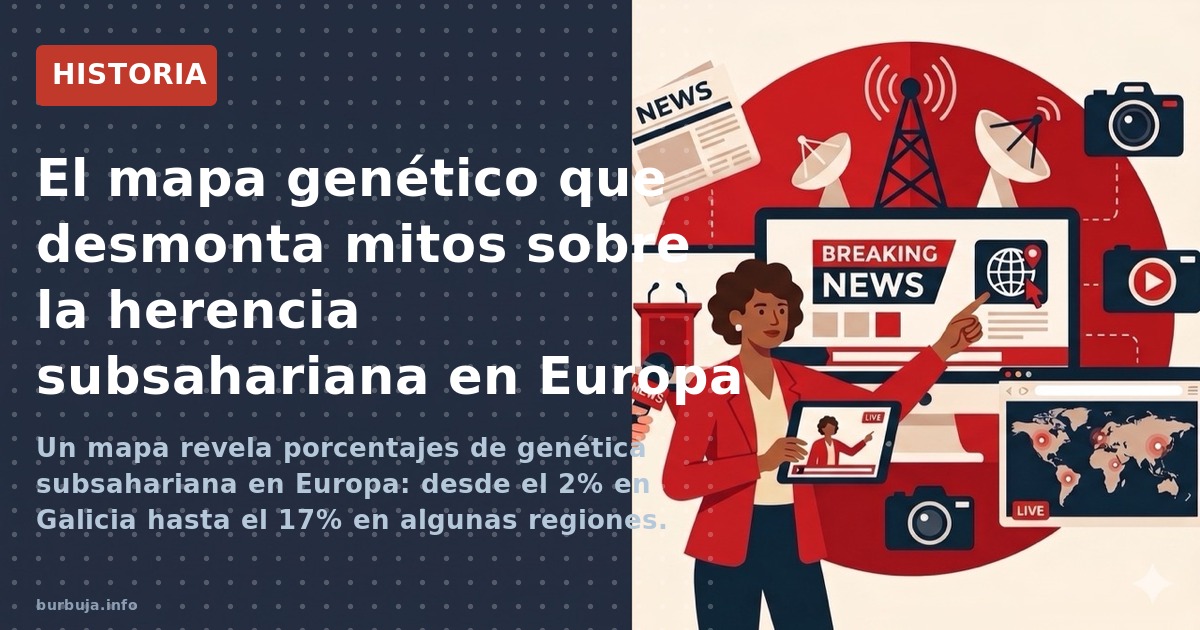 Un mapa revela porcentajes de genética subsahariana en Europa: desde el 2% en Galicia hasta el 17% en algunas regiones. El de