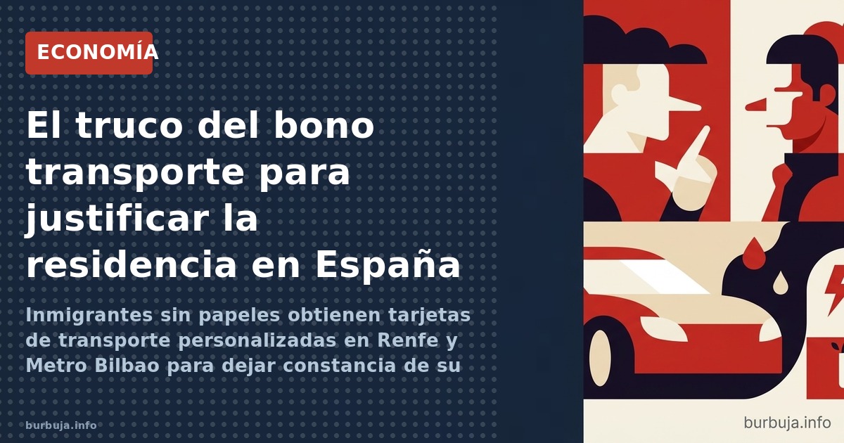 Inmigrantes sin papeles obtienen tarjetas de transporte personalizadas en Renfe y Metro Bilbao para dejar constancia de su es