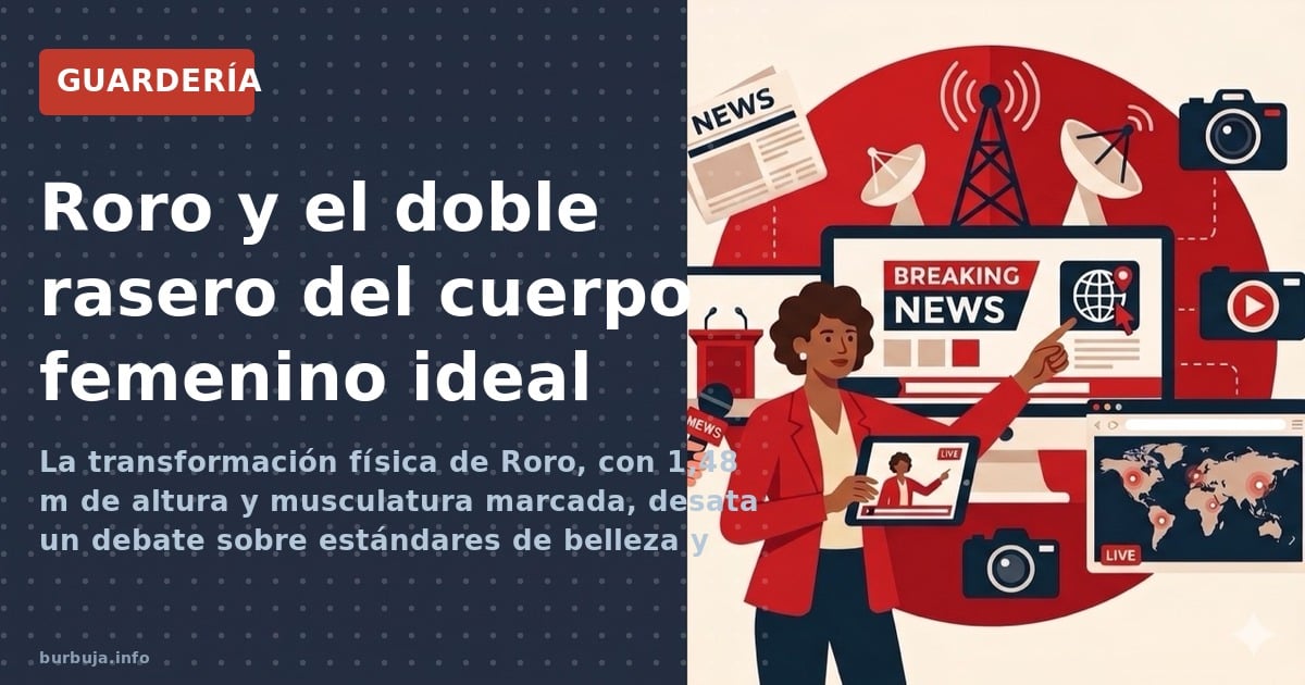 La transformación física de Roro, con 1,48 m de altura y musculatura marcada, desata un debate sobre estándares de belleza y 