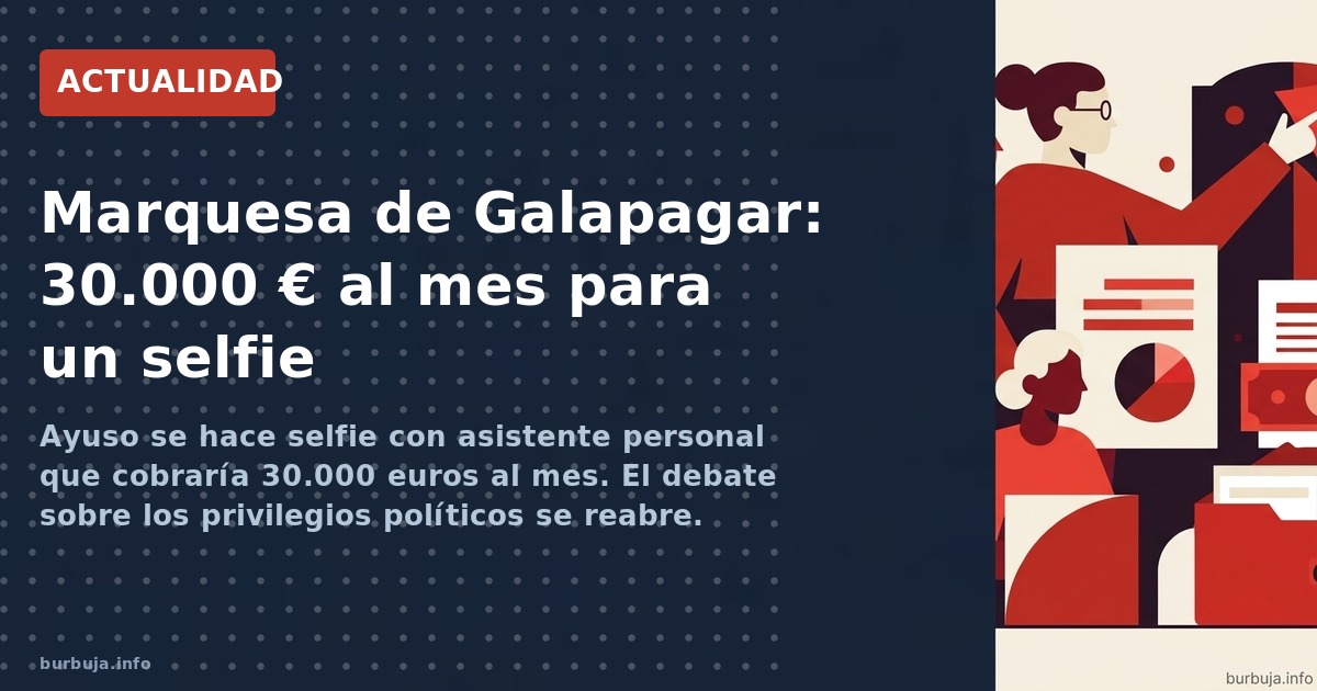 Ayuso se hace selfie con asistente personal que cobraría 30.000 euros al mes. El debate sobre los privilegios políticos se re