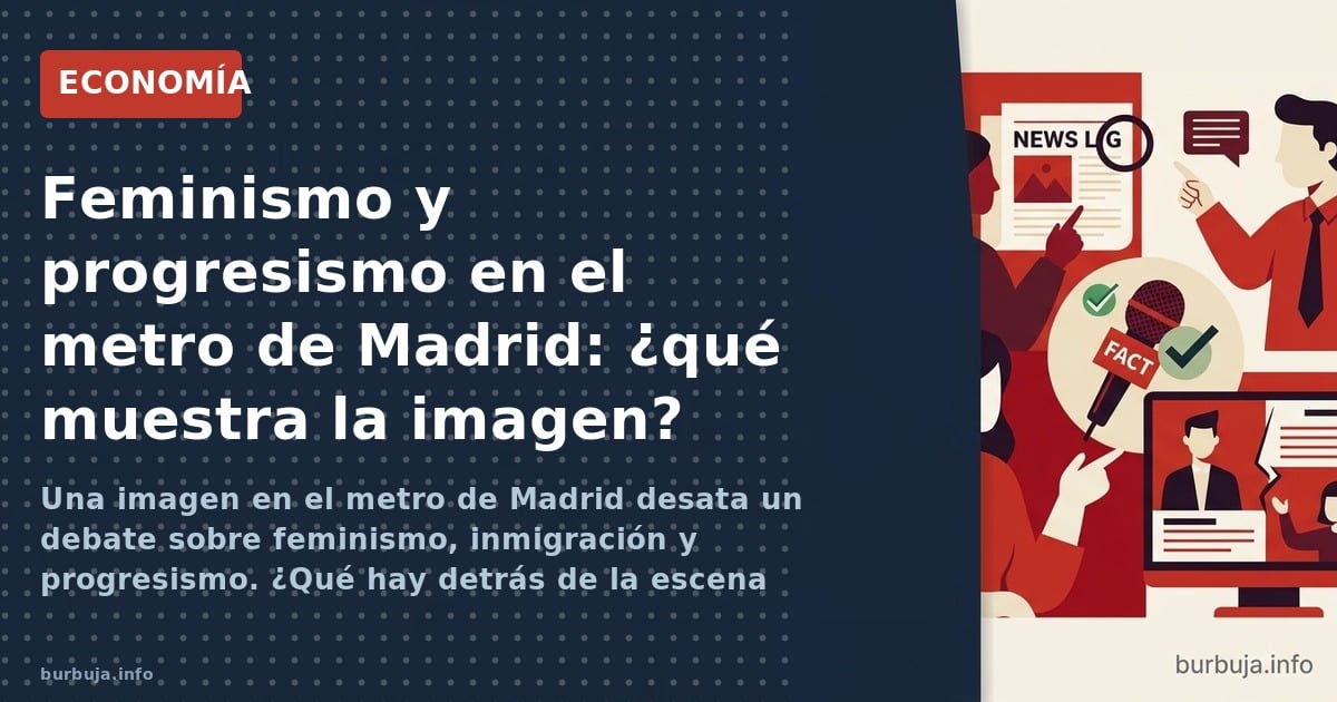 Una imagen en el metro de Madrid desata un debate sobre feminismo, inmigración y progresismo. ¿Qué hay detrás de la escena qu