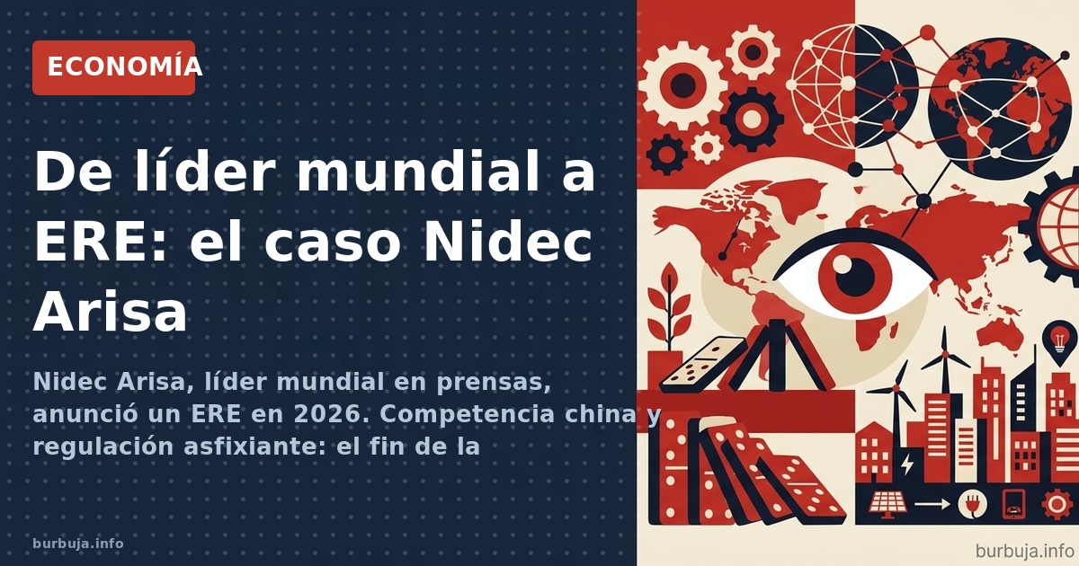 Nidec Arisa, líder mundial en prensas, anunció un ERE en 2026. Competencia china y regulación asfixiante: el fin de la indust