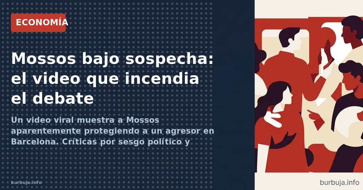 Un video viral muestra a Mossos aparentemente protegiendo a un agresor en Barcelona. Críticas por sesgo político y negligenci