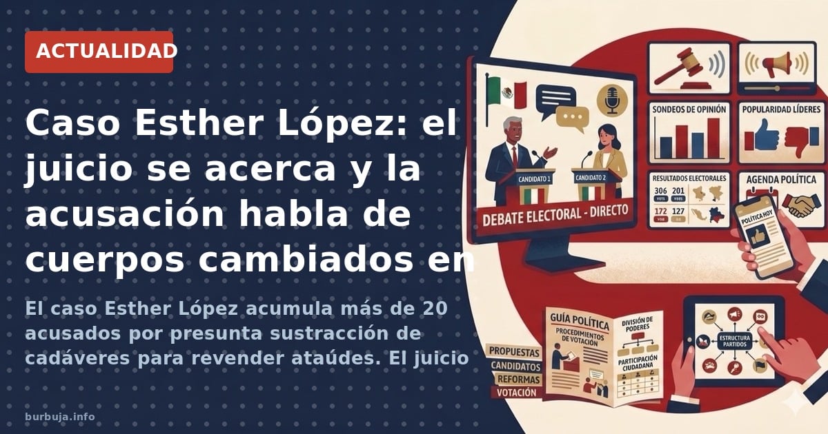 Ilustración editorial del vehículo compacto requisado en el caso Esther López junto a un edificio judicial en Valladolid