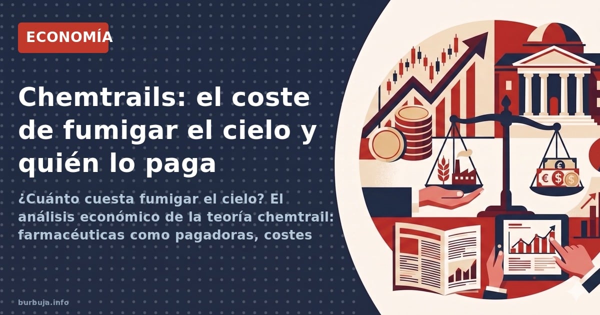 ¿Cuánto cuesta fumigar el cielo? El análisis económico de la teoría chemtrail: farmacéuticas como pagadoras, costes ineficien