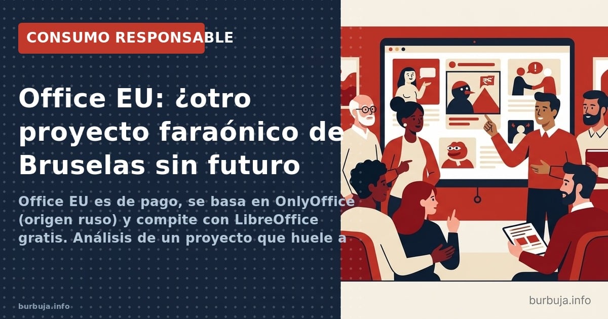 Office EU es de pago, se basa en OnlyOffice (origen ruso) y compite con LibreOffice gratis. Análisis de un proyecto que huele