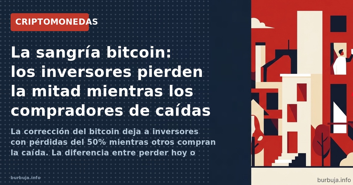 La corrección del bitcoin deja a inversores con pérdidas del 50% mientras otros compran la caída. La diferencia entre perder 