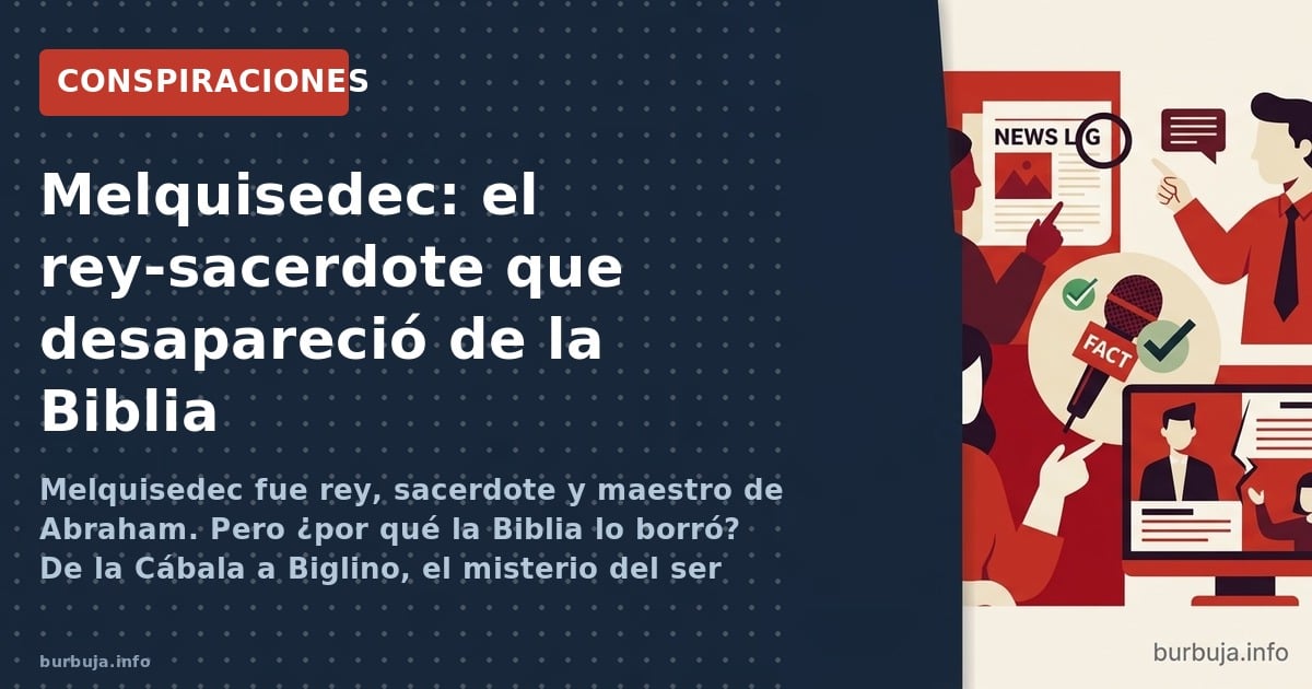 Melquisedec fue rey, sacerdote y maestro de Abraham. Pero ¿por qué la Biblia lo borró? De la Cábala a Biglino, el misterio de