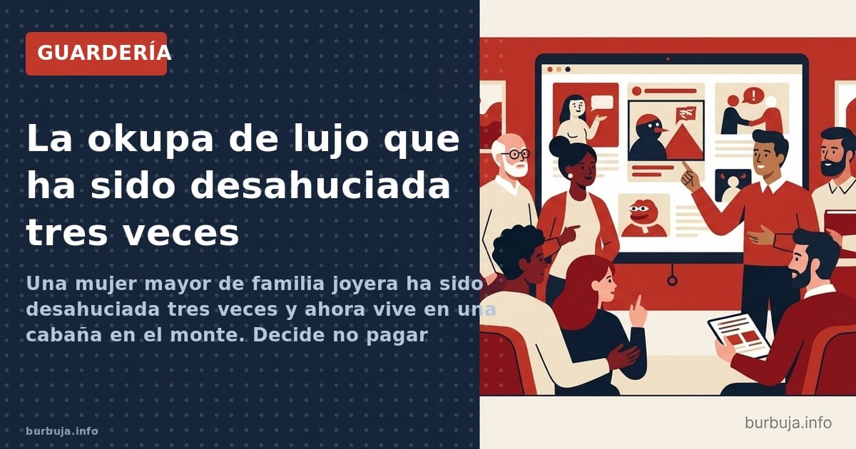 Una mujer mayor de familia joyera ha sido desahuciada tres veces y ahora vive en una cabaña en el monte. Decide no pagar alqu
