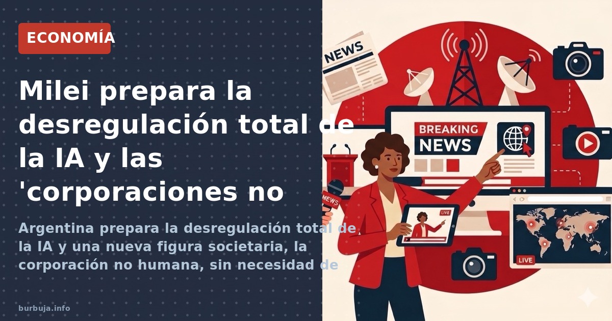 Argentina prepara la desregulación total de la IA y una nueva figura societaria, la corporación no humana, sin necesidad de a