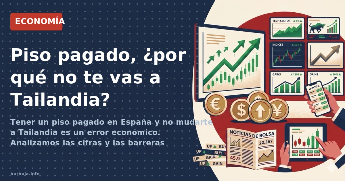 Tener un piso pagado en España y no mudarte a Tailandia es un error económico. Analizamos las cifras y las barreras psicológi