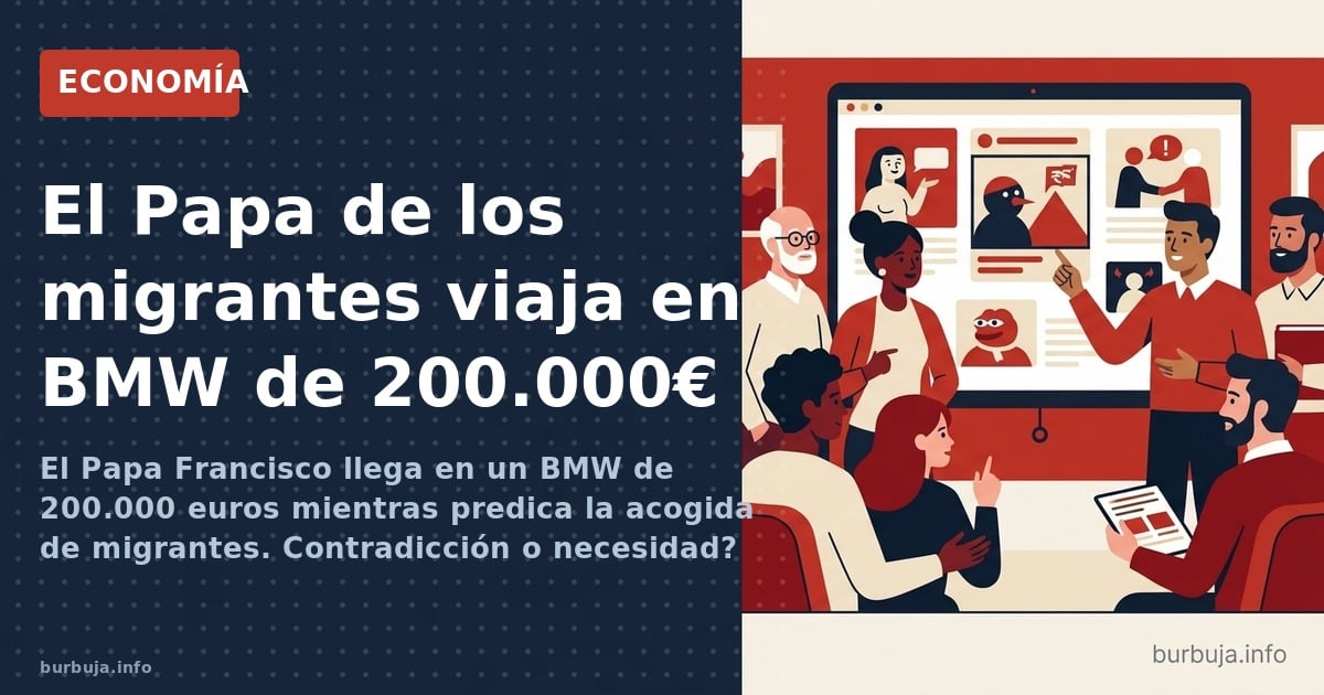 El Papa Francisco llega en un BMW de 200.000 euros mientras predica la acogida de migrantes. Contradicción o necesidad?