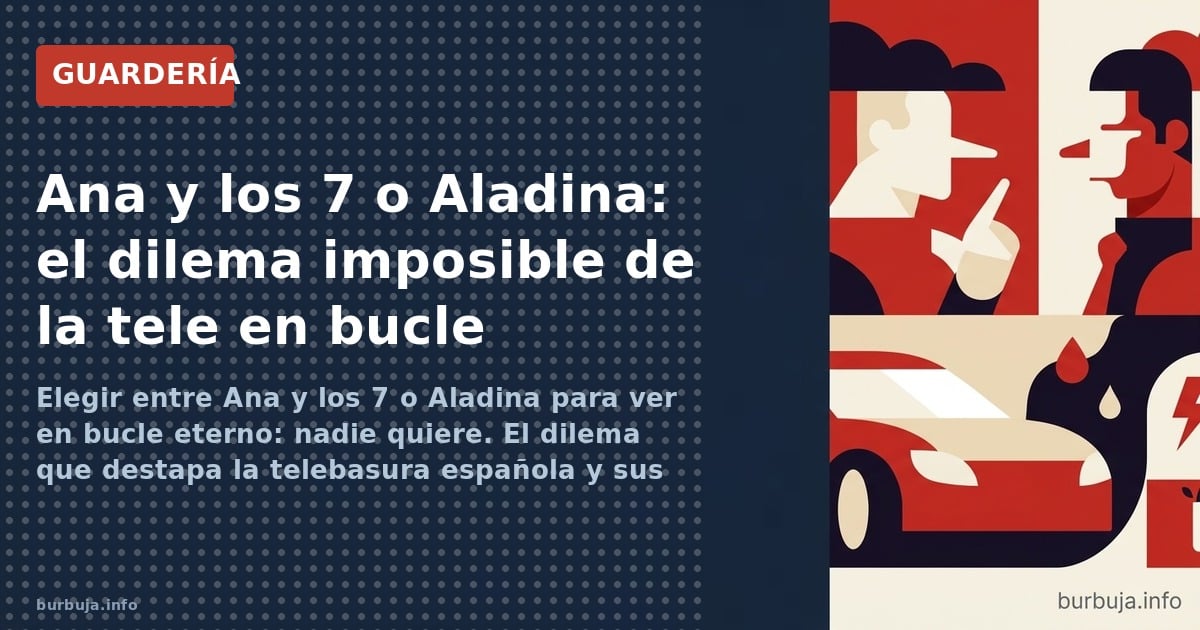 Elegir entre Ana y los 7 o Aladina para ver en bucle eterno: nadie quiere. El dilema que destapa la telebasura española y sus