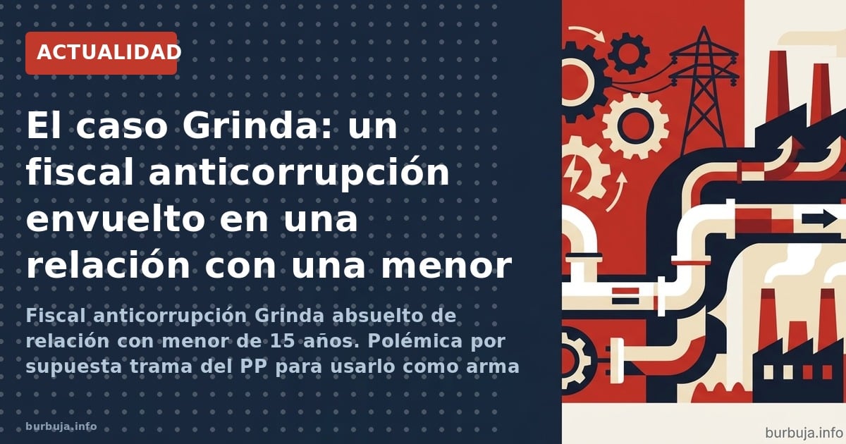 Fiscal anticorrupción Grinda absuelto de relación con menor de 15 años. Polémica por supuesta trama del PP para usarlo como a