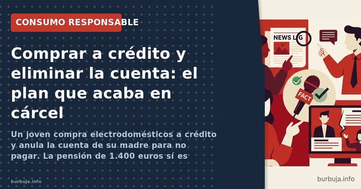 Un joven compra electrodomésticos a crédito y anula la cuenta de su madre para no pagar. La pensión de 1.400 euros sí es emba