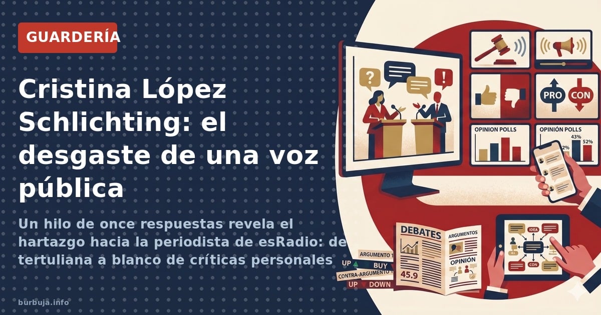 Un hilo de once respuestas revela el hartazgo hacia la periodista de esRadio: de tertuliana a blanco de críticas personales e