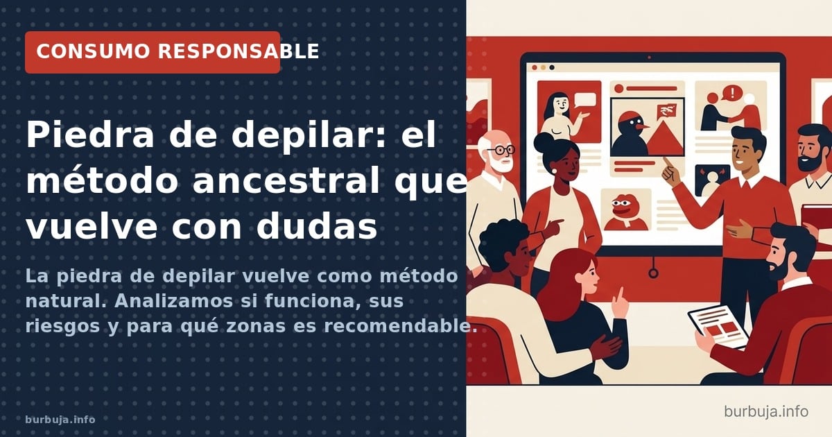 La piedra de depilar vuelve como método natural. Analizamos si funciona, sus riesgos y para qué zonas es recomendable.