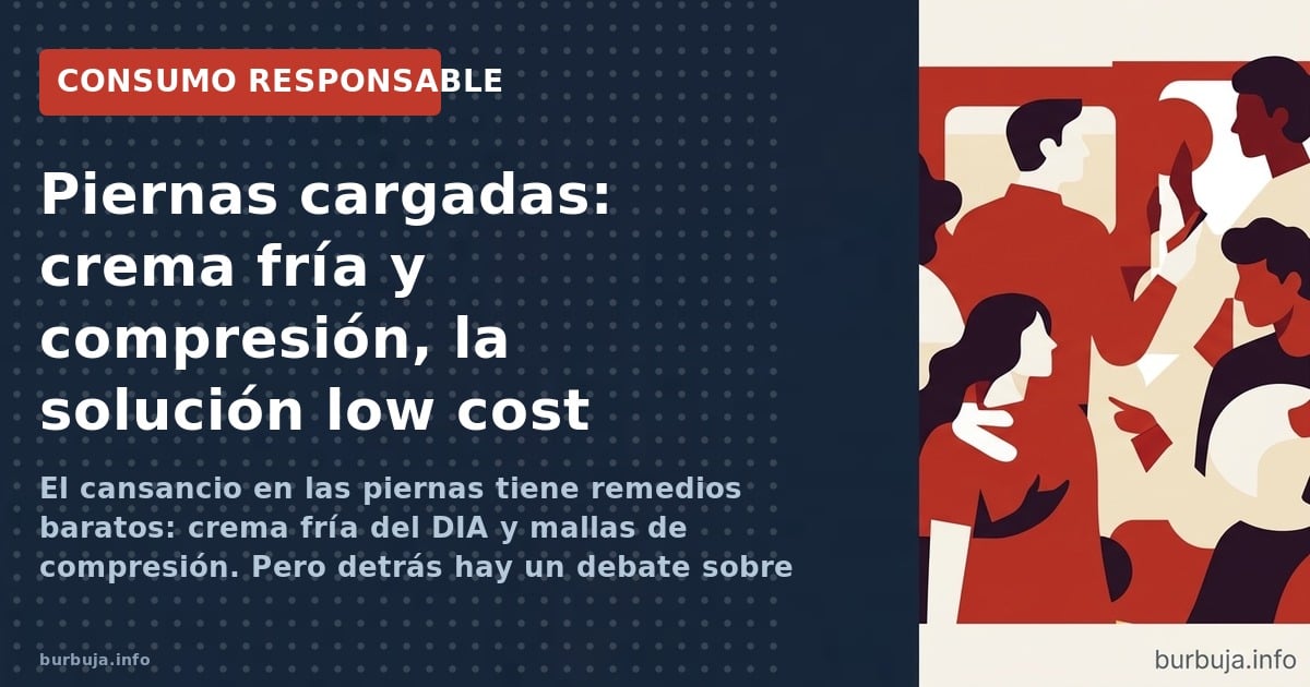 El cansancio en las piernas tiene remedios baratos: crema fría del DIA y mallas de compresión. Pero detrás hay un debate sobr