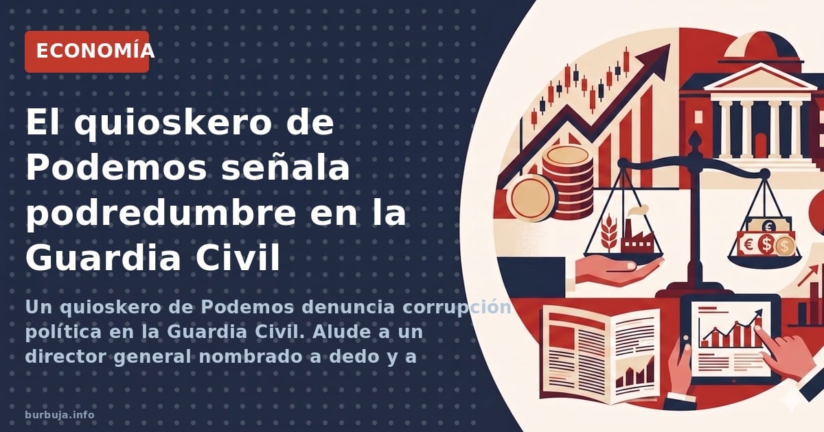 Un quioskero de Podemos denuncia corrupción política en la Guardia Civil. Alude a un director general nombrado a dedo y a Cif
