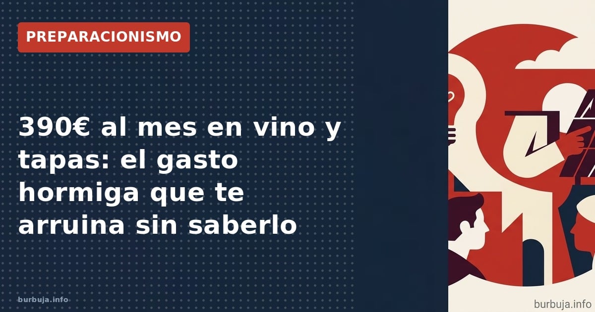 390€ al mes en vino y tapas: el gasto hormiga que te arruina sin saberlo