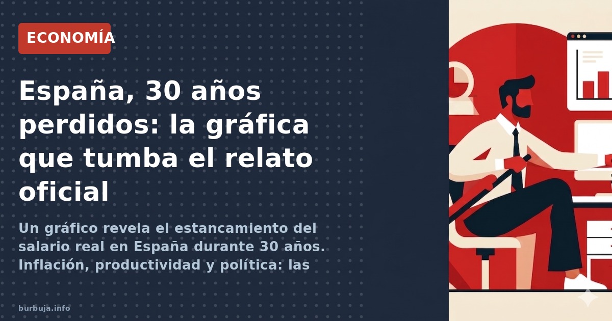 Un gráfico revela el estancamiento del salario real en España durante 30 años. Inflación, productividad y política: las clave