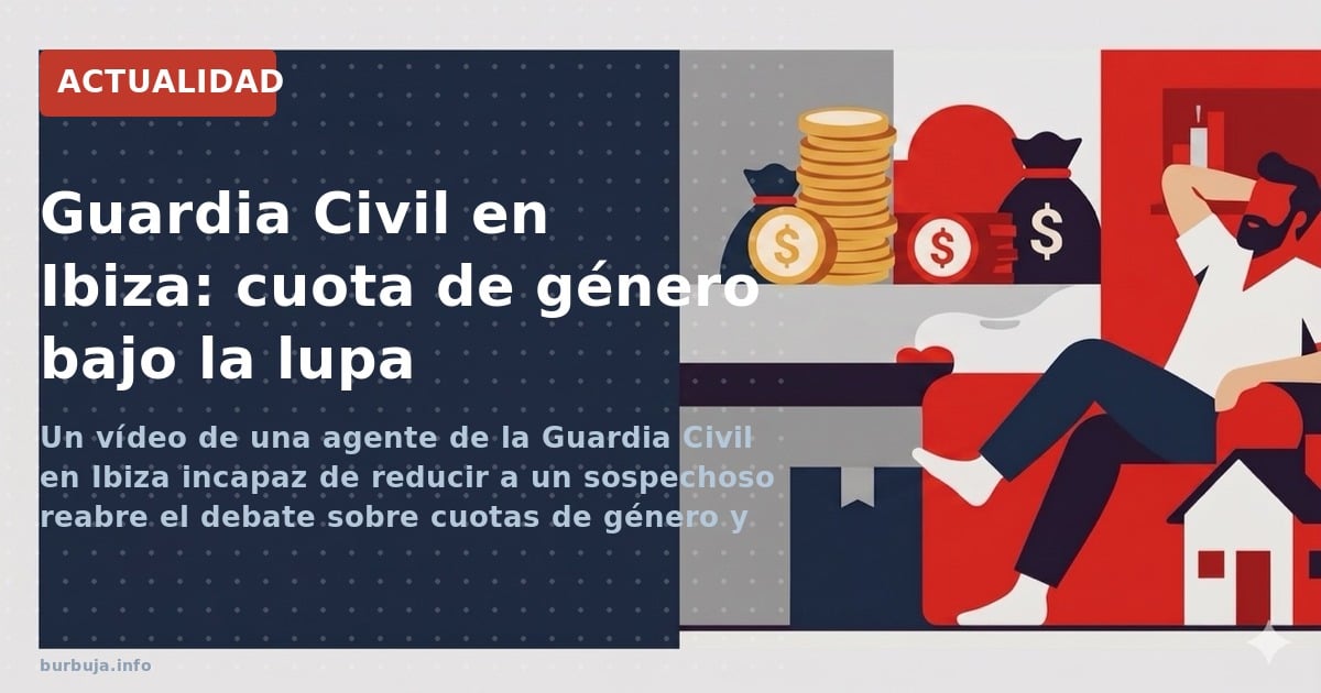 Un vídeo de una agente de la Guardia Civil en Ibiza incapaz de reducir a un sospechoso reabre el debate sobre cuotas de géner