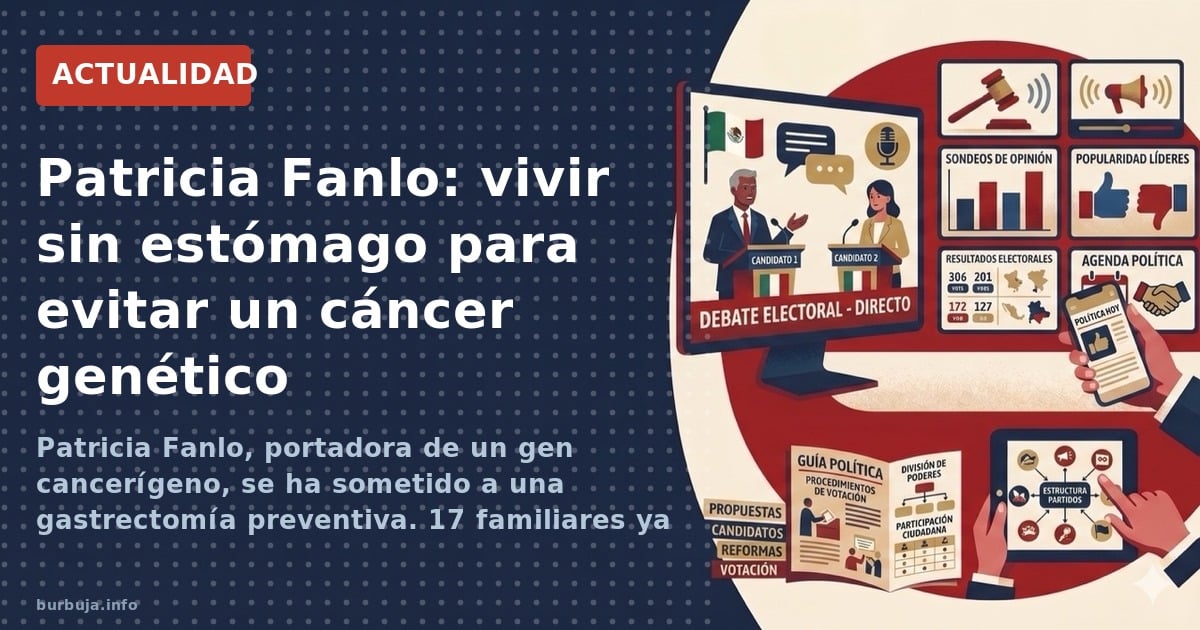 Patricia Fanlo Arnal se sometió a una gastrectomía total pese a estar sana. Es portadora de un gen letal. El debate entre pre