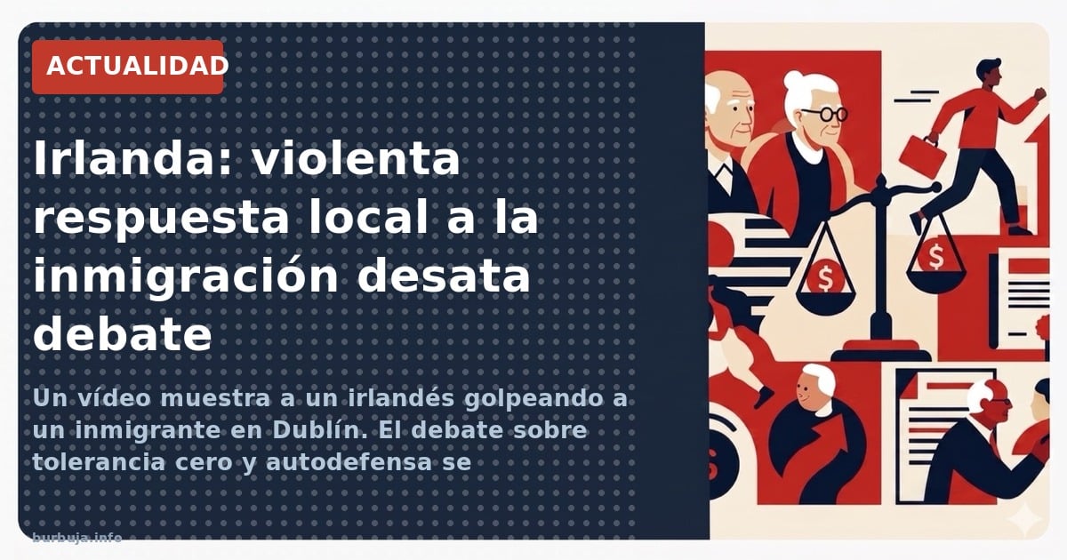Un vídeo muestra a un irlandés golpeando a un inmigrante en Dublín. El debate sobre tolerancia cero y autodefensa se intensif