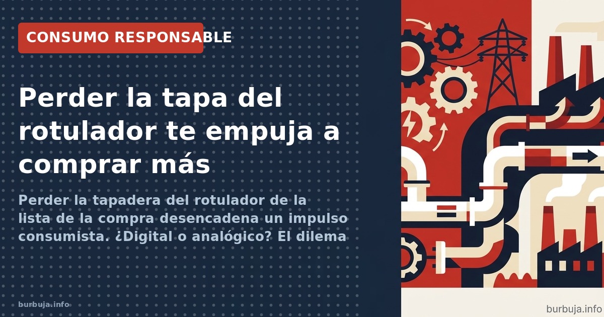 Perder la tapadera del rotulador de la lista de la compra desencadena un impulso consumista. ¿Digital o analógico? El dilema 