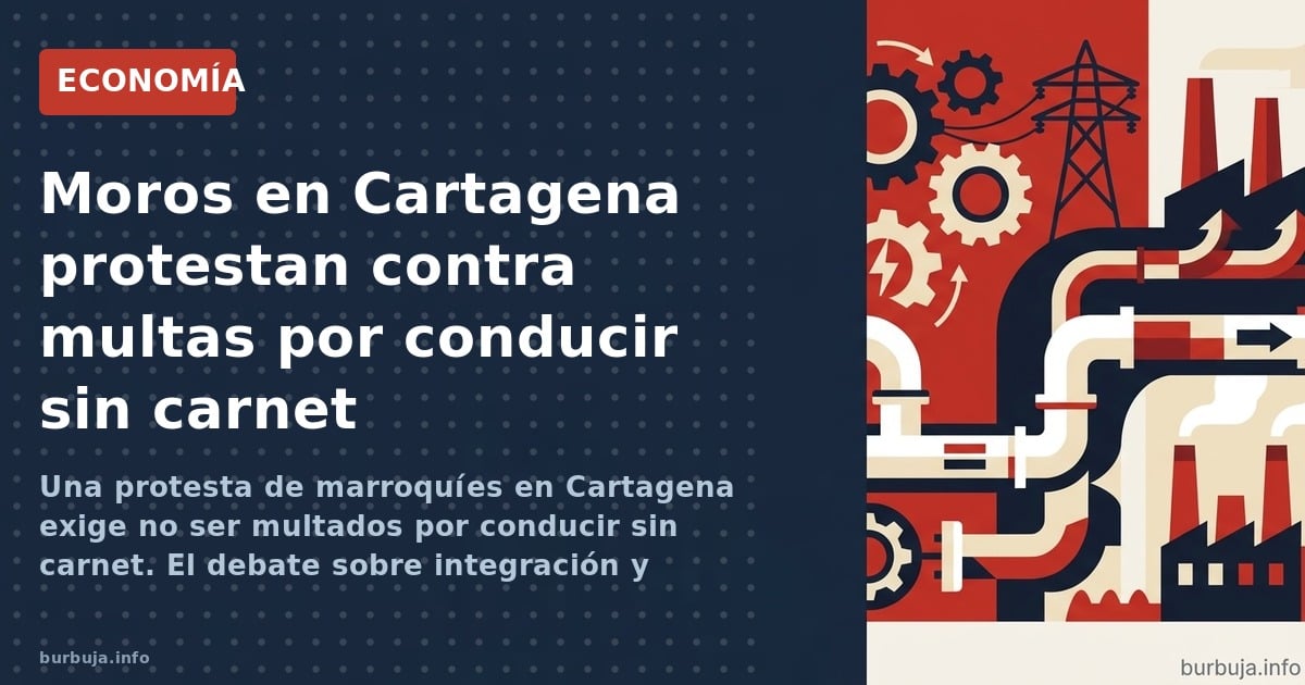 Una protesta de marroquíes en Cartagena exige conducir sin carnet y sin multas. El debate sobre inmigración y costes económic