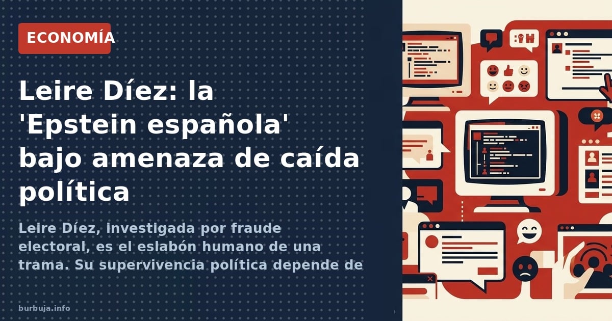 Leire Díez, investigada por fraude electoral, es el eslabón humano de una trama. Su supervivencia política depende de mantene