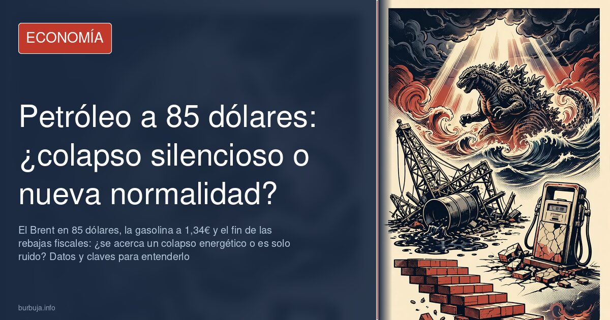 El Brent en 85 dólares, la gasolina a 1,34€ y el fin de las rebajas fiscales: ¿se acerca un colapso energético o es solo ruid
