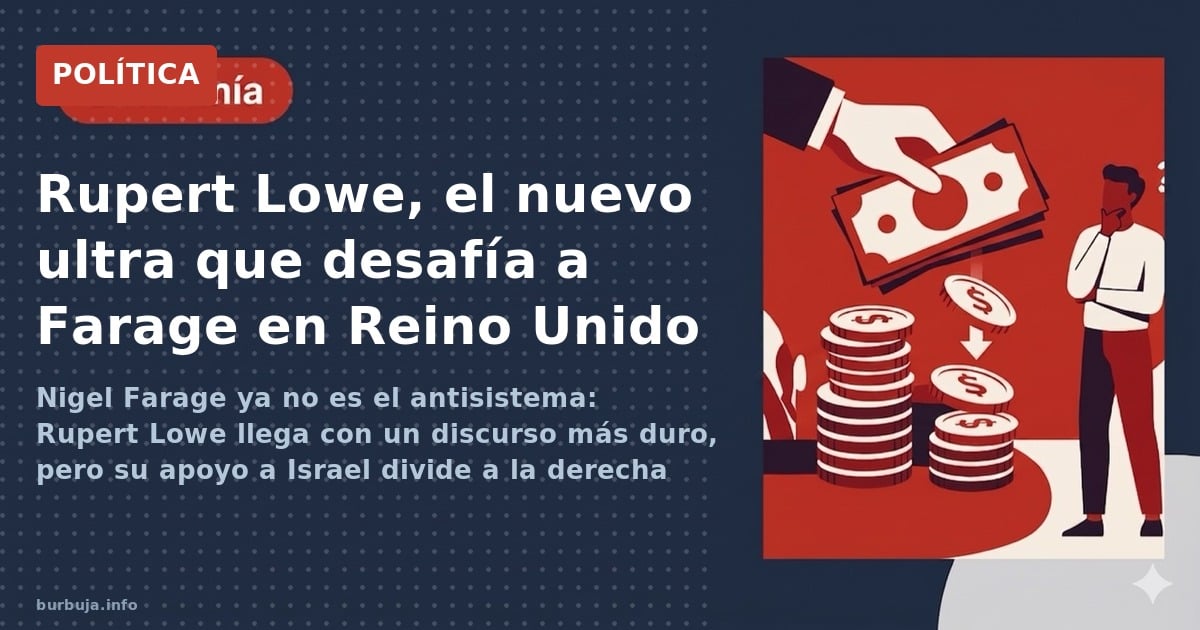 Nigel Farage ya no es el antisistema: Rupert Lowe llega con un discurso más duro, pero su apoyo a Israel divide a la derecha 
