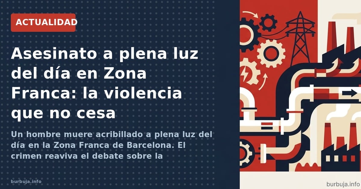 Un hombre muere acribillado a plena luz del día en la Zona Franca de Barcelona. El crimen reaviva el debate sobre la inseguri