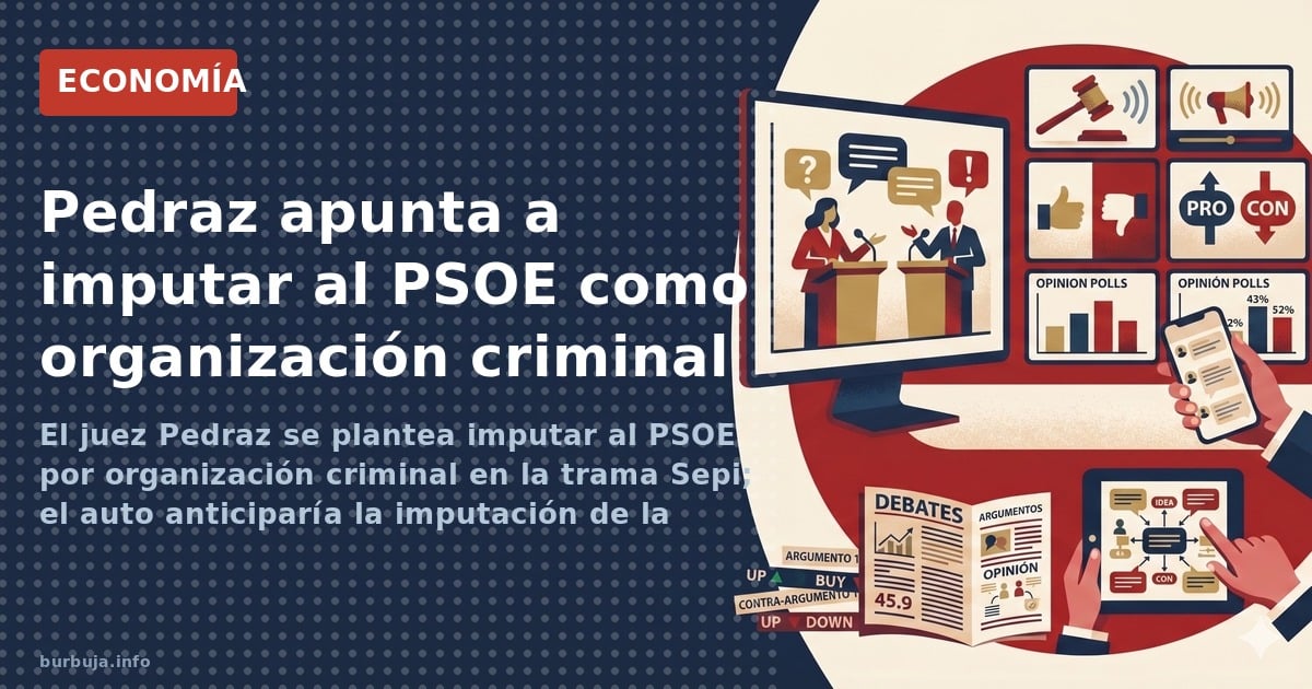 El juez Pedraz se plantea imputar al PSOE como persona jurídica por organización criminal en la trama Sepi. Más de veinte inv