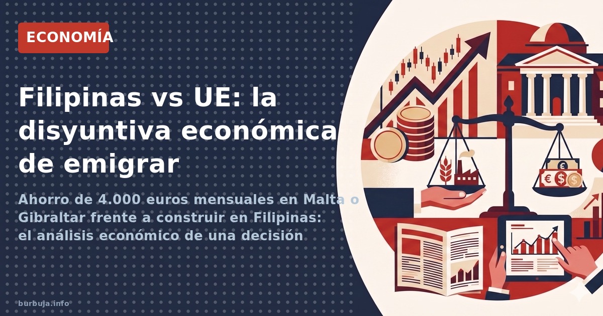 Ahorro de 4.000 euros mensuales en Malta o Gibraltar frente a construir en Filipinas: el análisis económico de una decisión m