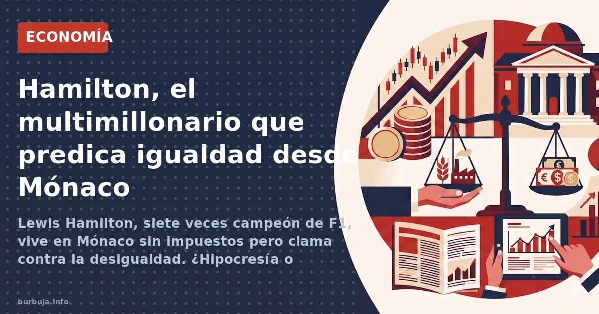 Lewis Hamilton, siete veces campeón de F1, vive en Mónaco sin impuestos pero clama contra la desigualdad. ¿Hipocresía o activ