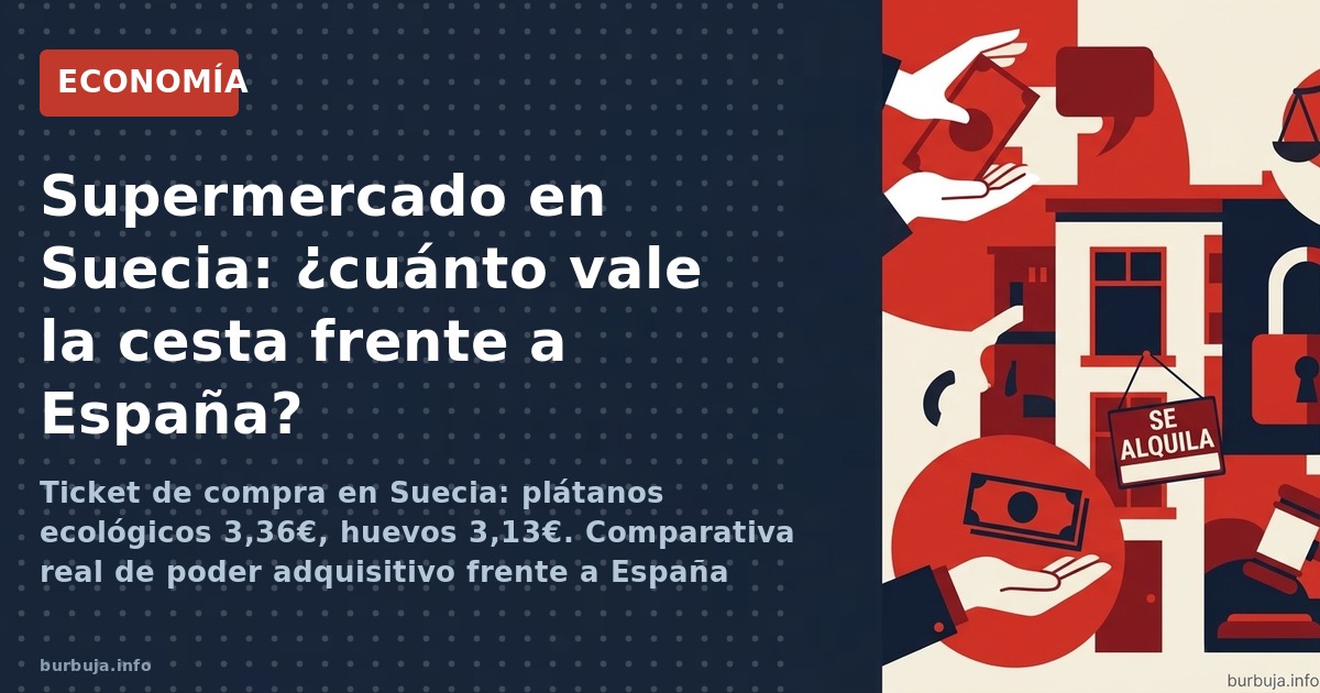 Ticket de compra en Suecia: plátanos ecológicos 3,36€, huevos 3,13€. Comparativa real de poder adquisitivo frente a España co