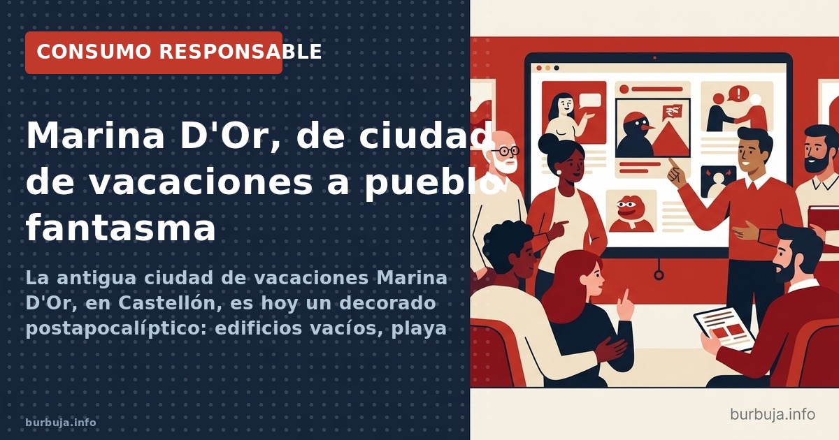 La antigua ciudad de vacaciones Marina D'Or, en Castellón, es hoy un decorado postapocalíptico: edificios vacíos, playa en ma