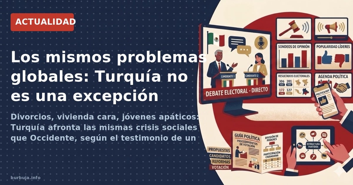 Un viajero trae el testimonio: en Turquía divorcios disparados, vivienda inalcanzable y jóvenes que no se implican. El mismo 