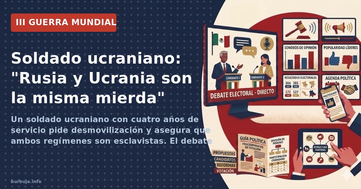 Un soldado ucraniano con cuatro años de servicio pide desmovilización y asegura que ambos regímenes son esclavistas. El debat
