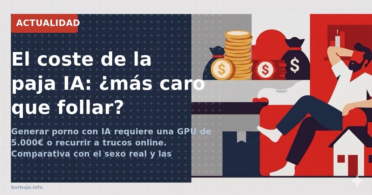 Generar porno con IA requiere una GPU de 5.000€ o recurrir a trucos online. Comparativa con el sexo real y las plataformas gr