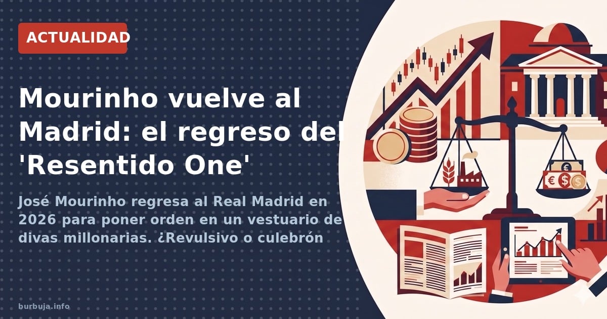 Mourinho regresa al Real Madrid en 2026 para imponer orden en un vestuario descontrolado. ¿Será el látigo necesario o un técn