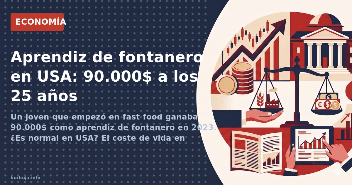 Un joven que empezó en fast food ganaba 90.000$ como aprendiz de fontanero en 2023. ¿Es normal en USA? El coste de vida en Ca