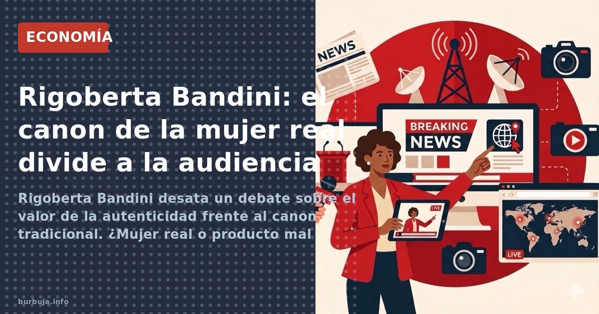 Rigoberta Bandini desata un debate sobre el valor de la autenticidad frente al canon tradicional. ¿Mujer real o producto mal 