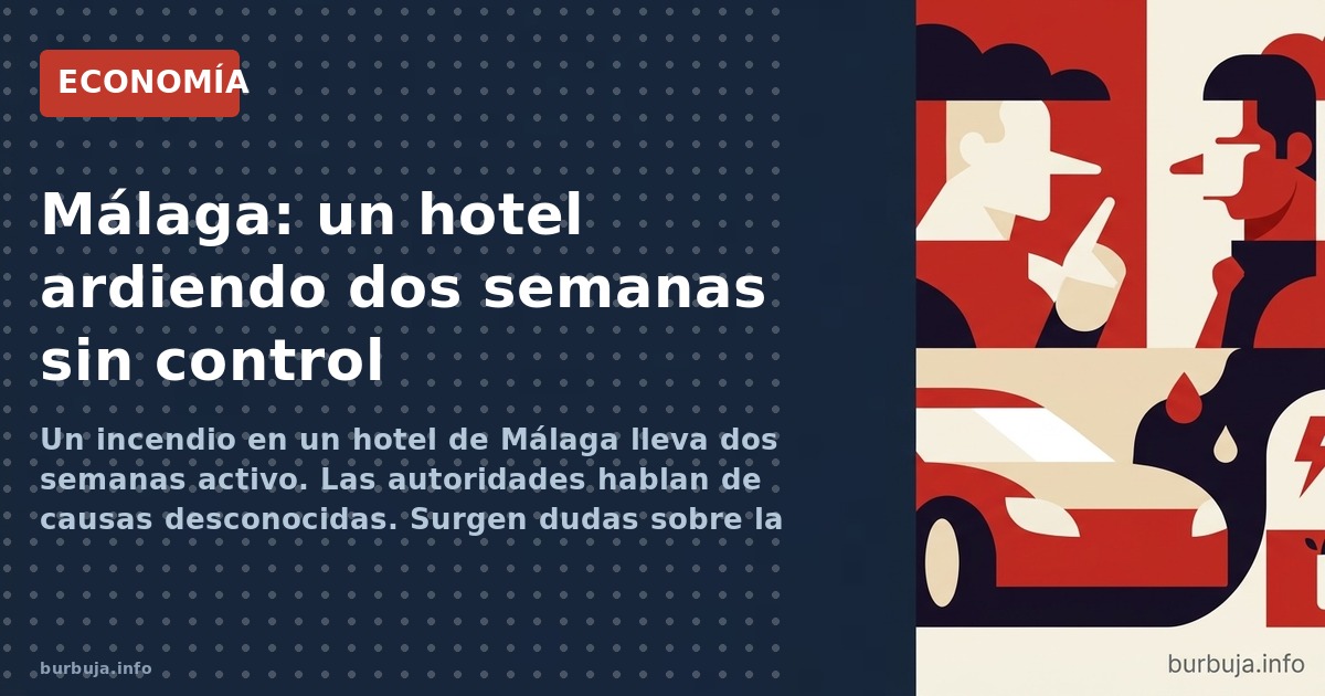 Un incendio en un hotel de Málaga lleva dos semanas activo. Las autoridades hablan de causas desconocidas. Surgen dudas sobre
